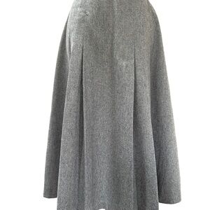 Vintage Midcentury Gray Wool Women's Skirt